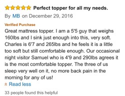 ryannorth: wetorturedsomefolks:   plasmalogical:   gorejock:  watergender: i’m reading mattress topper reviews on amazon and i just love this one…. who are these variously shaped gays the sizes of the second two are literally fucking crazy. i cant