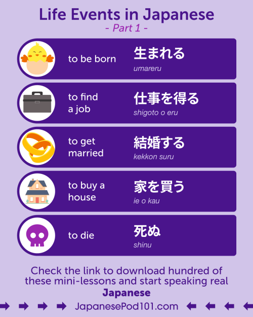 Life Events in Japanese #1 P.S. Sign up here to learn more about grammar, culture, pronunciation and
