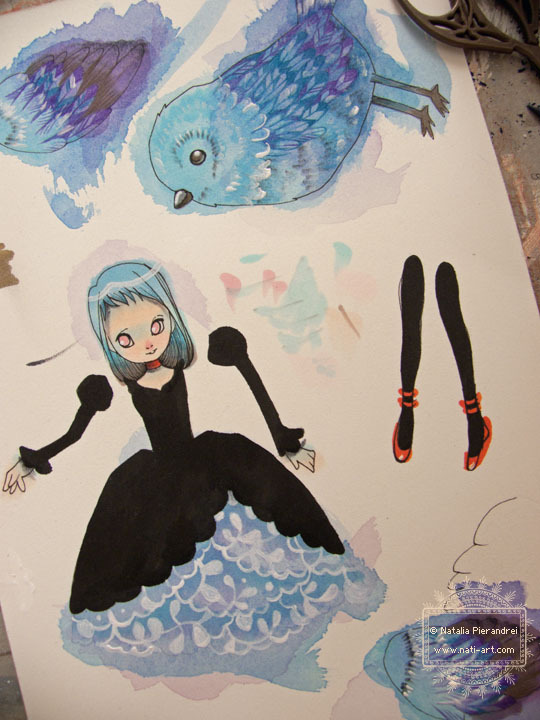 nati-art:  OOAK paper dolls are back! Would you like to commission me a paper doll?
