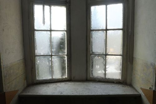 A staircase in the officers&rsquo; building of the abandoned Soviet military base at Wünsdorf (East 