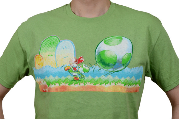 Your new Yoshi’s New Island t-shirt ⊟ Now on the North American Club Nintendo site for… 800 coins? Good luck!
BUY Yoshi's New Island, upcoming games