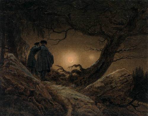 nastiny: Caspar David Friedrich, “Two men contemplating the Moon&quot; (1819)