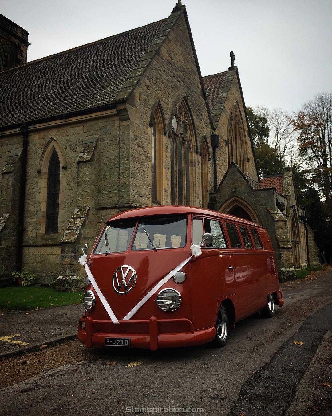 wheelsdropdone:  Slamspiration 001 looking sharp for wedding duty last week #VW #volkswagen