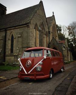 wheelsdropdone:  Slamspiration 001 looking sharp for wedding duty last week #VW #volkswagen #slamspiration #splitscreen #wedding #weddingcar #camper #campervan #vwbus #aircooled #kombi #stance #static #stanced #igers #instadaily #instagood #instahub by