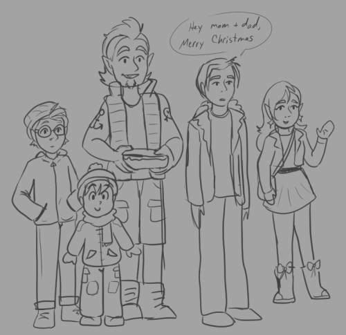 tired NYC scientist brings adopted kaiju family with him to holiday dinner. goes as well as you’d ex