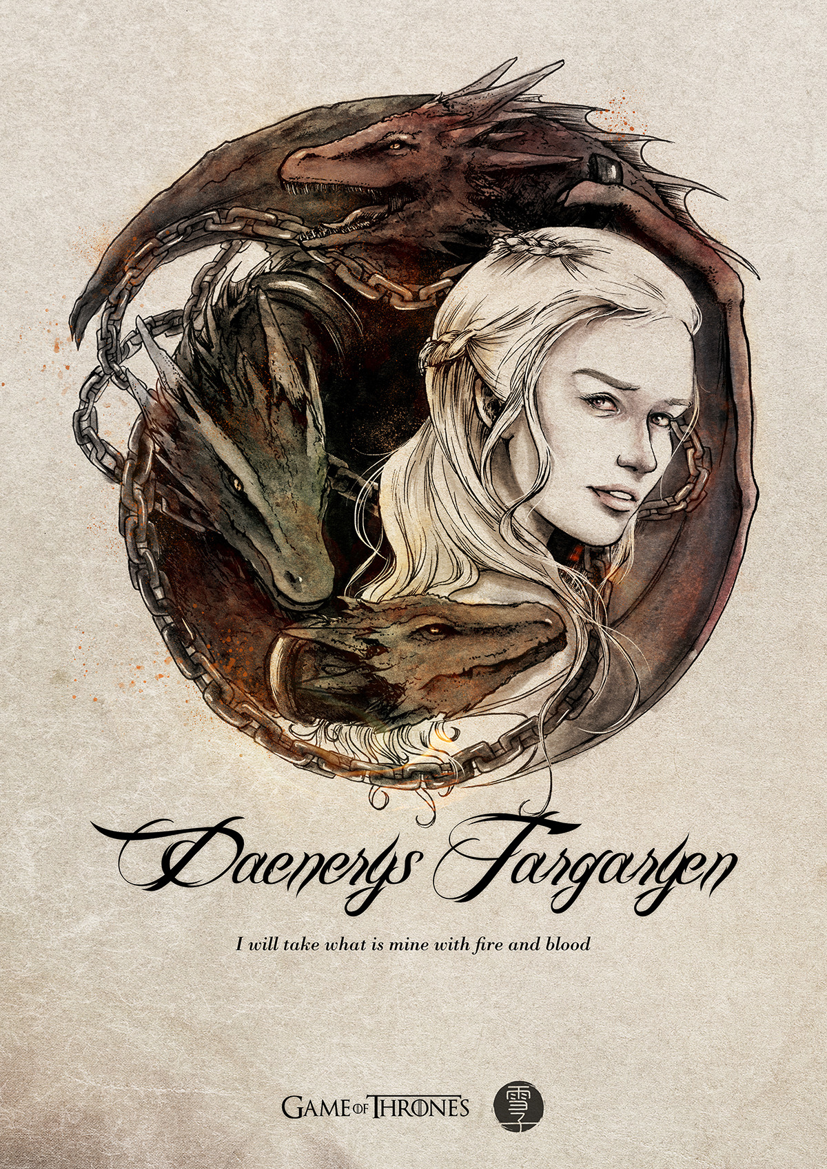 pixalry:  Game of Thrones Illustrations - Created by Jia Yi 