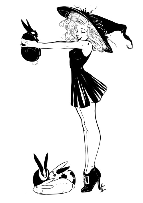 artofashleighizienicki: Some fun little pinups I did for my Witchtacular book! Tumblr | Twitter | 