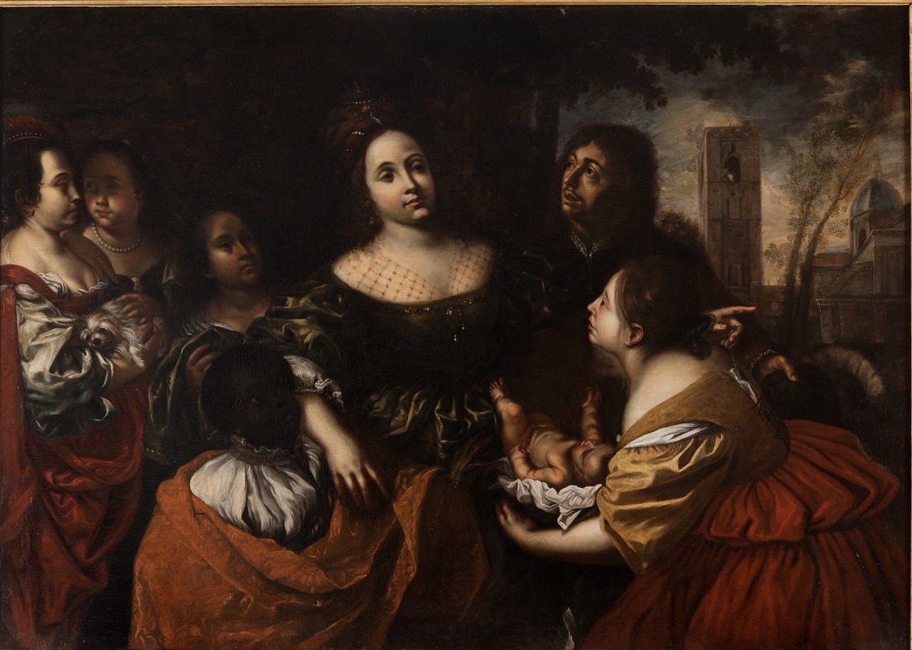 Francesco Cairo (Italian, 1607-1665), La figlia del Faraone accoglie Mosè salvato