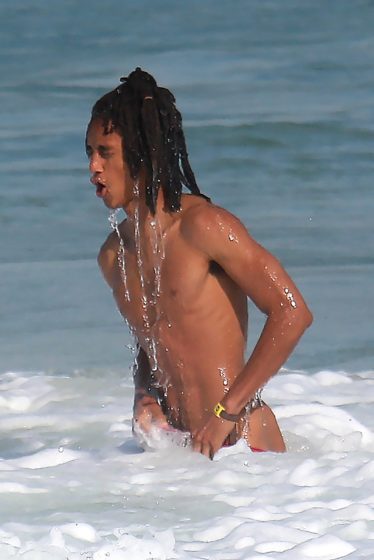 famousdudes:Throwback to Jaden Smith swimming in soaking wet underwear during his