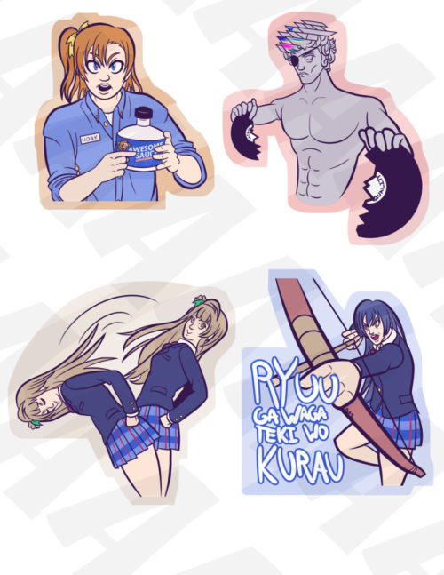 Last minute idol/high quality rip stickers to sell at Nashicon.FIRST YEARS ARE NEXT, probably.