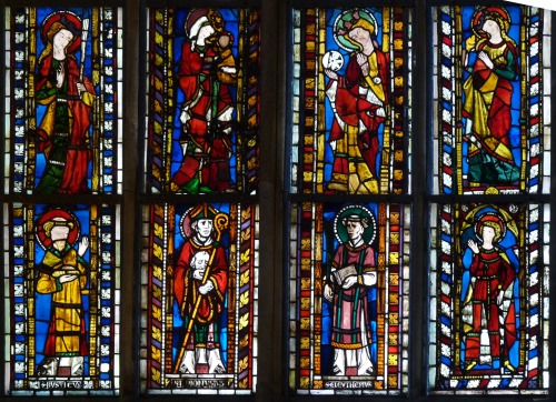 Stained glass windows from Stadtkirche St. Dionys in Esslingen am Neckar, South Germany, c. 1300
