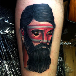 thievinggenius:  Tattoo done by Mike Stockings. 