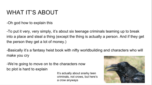 misswendyd: lbardugo: here-be-fangirls: SIX OF CROWS by @lbardugo, as explained by me. Someone shoul