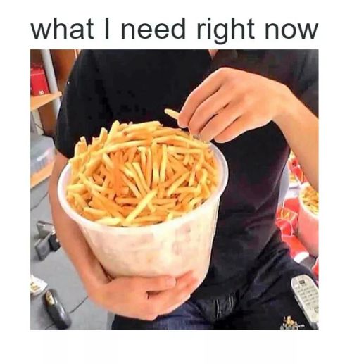 Yes…….and more wine.  What pairs best with fries?  Hmmmm…. chardonnay?