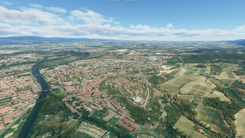 microsoft flight simulator 2020 - carcassonne - france