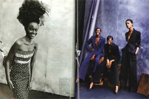 fakemargiela: Alek Wek, Kadra Ahmed Omar, Kiara Kabukuru, Debra Shaw, Margareth Lahoussaye-Duvigny a