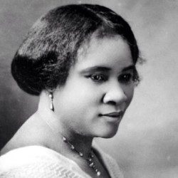 Black History Month: Madam C.J. Walker - After suffering from a scalp ailment that resulted in her own hair loss, she invented a line of African-American hair care products in 1905. She promoted her products by traveling about the country giving lecture-d