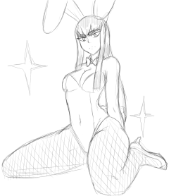 zeromomentaii:    Sketched some Bunny Girl Satsuki.  Couldnt resist.     Also another short hair Satsuki cause she’s a cutie.    &lt;3 &lt;3 &lt;3