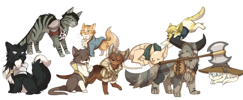 eisuverse:  11thousandkms:  THE CATQUISITION Catpanions, Catvisors and the Morricat Family. Meow meow  MORRICAT AND KIERTTEN! 