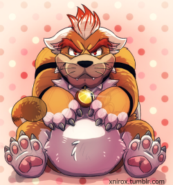 pandas-paw:  Chubby Cat Bowser - by xNIROx