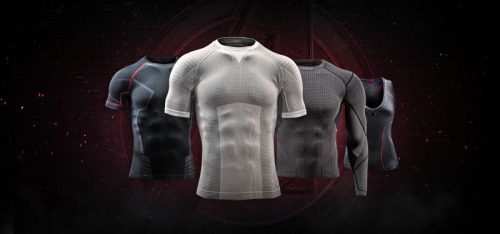 infinity-comics:  Avengers Age of Ultron: Under Armour: Marvel and athletic wear company Under Armour teamed up to develop unique base layers for each of the major characters in Avengers: Age of Ultron (Full Article)  