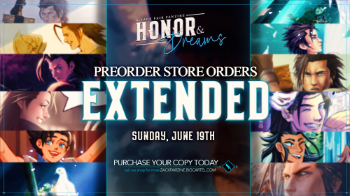 ⚔PREORDERS EXTENDED⚔The Zack fair zine store preorders have been extended an extra 2 weeks, to Sunda