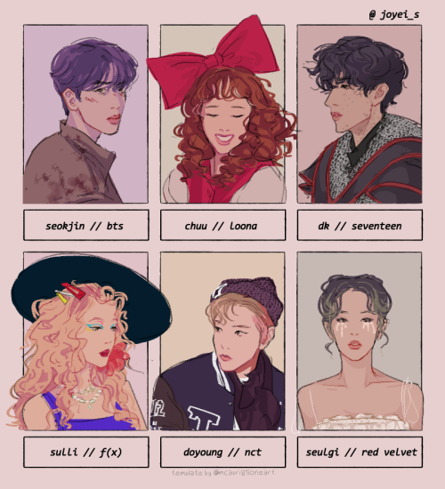 joyei:six idols! (in some of my fave looks)