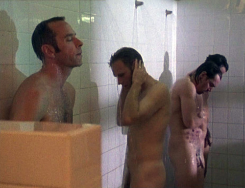 nudialcinema:  Mark Caven, Richard Cherry, Kevin Howarth e Anthony Edridge nudi in “The Big Swap” (1998) 