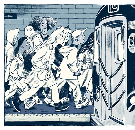 I did a poster for the NYC Subway! Thanks, mtaartsdesign! (Photo by Daniel Fishel.) ++Look