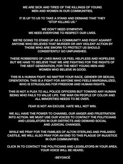 im gonna be honest im a soso fan of beyonce but this is big coming from her much love and respect