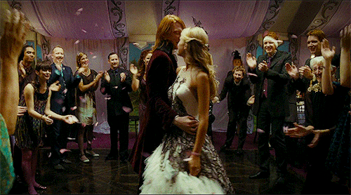 supremeleaderkylorens:Domhnall Gleeson and Clémence Poésy in The Deathly Hallows Part 1