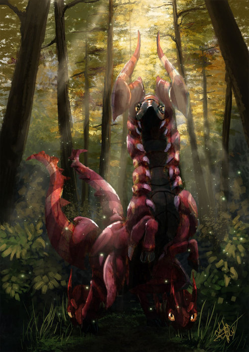 fantastic-pokemon-art: Scolipede by Enigmasystem