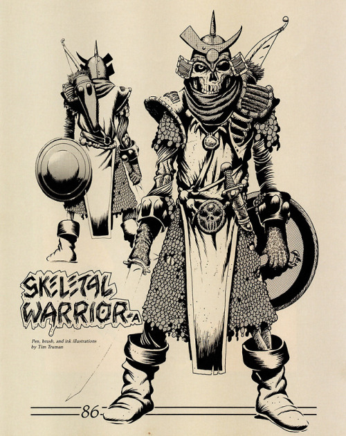 Tim Truman, &lsquo;Skeletal Warrior&rsquo; &amp; ‘Lich’, &ldquo;The Art of the Dungeons &amp; Dragon