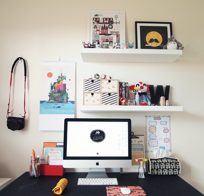 Workspace of the ridiculously talented designer + illustrator, Wita Puspita.