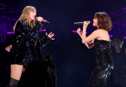 Taylor Swift reunites with BFF Selena Gomez at her Reputation World Tour stop in Los Angeles. The tw