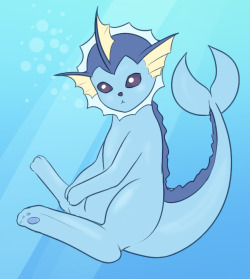 Vaporeon Doodle while watching Vest and ToxicMario’s