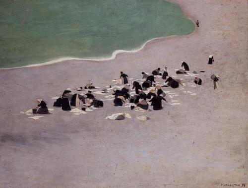 Felix Vallotton - Laveuses à Etretat (1899)