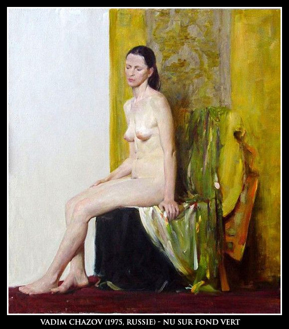 adhemarpo:  Vadim Chazov (1975, Russie) - Nu sur fond vert