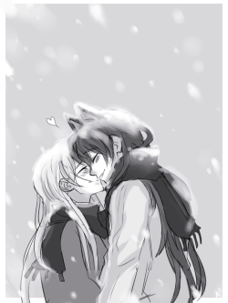 noxypep:  another quick snowy monochrome before going to bed