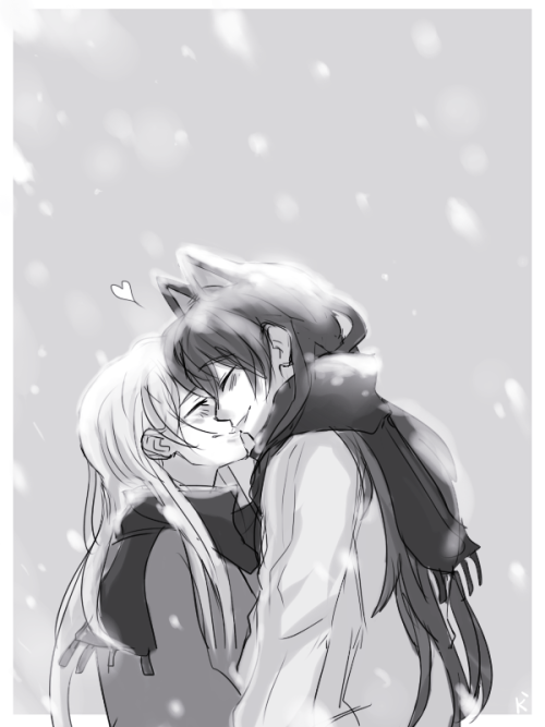 noxypep:another quick snowy monochrome before going to bed