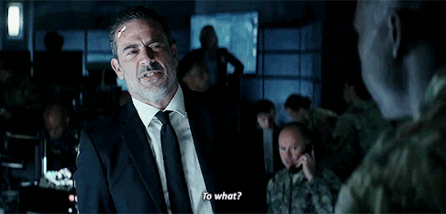 Jeffrey Dean Morgan In The Bloopers For Rampage