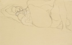 thunderstruck9:Gustav Klimt (Austrian, 1862-1918), Akt [Nude], 1914-15. Pencil and white chalk on paper, 37.5 x 56.1 cm.