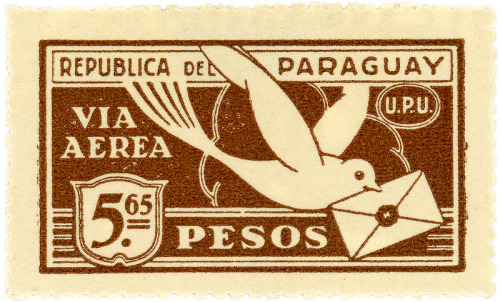 Paraguay postage stamp: air mail c. 1929