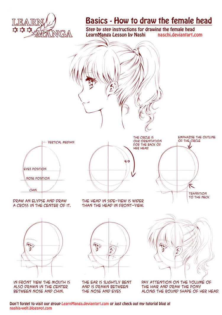 How to Draw Anime Hair Lesson, Step by Step Drawing