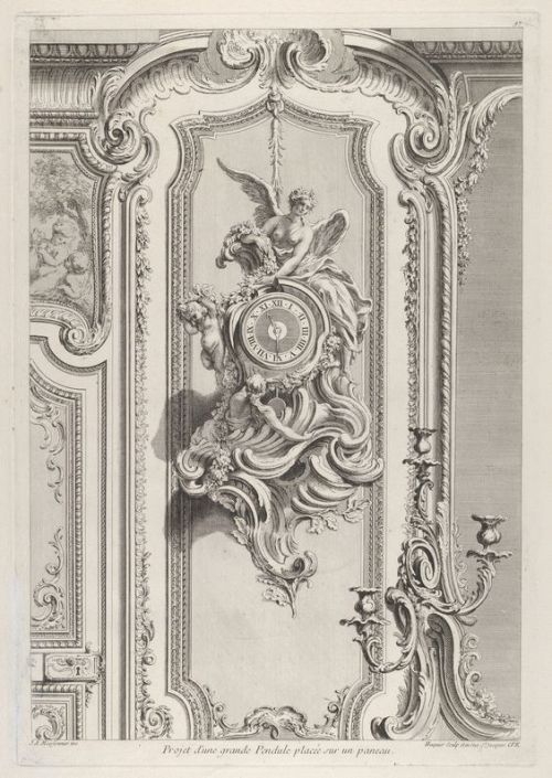 Juste Aurèle Meissonnier, Projet d'une grande Pendule, from ‘Oeuvre de Juste Aurele Meissonnie