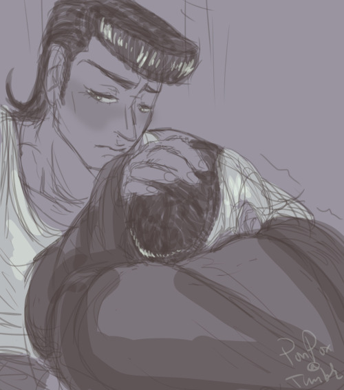 ponpox:  I’m really not feeling up to it tonight. I don’t know what it is but something feels off. That’s why this is so sketchy, I’m too tired to put too much effort into anything but I felt like something like Josuyasu would make me feel better