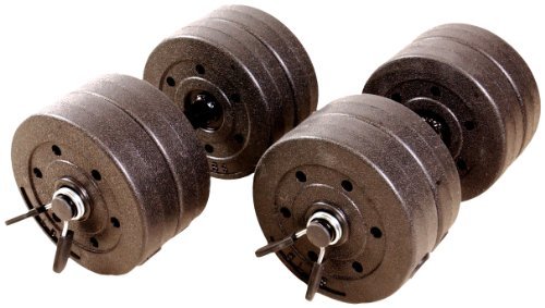 Chrome dumbbell set