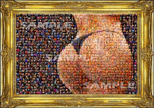 - Booty Mosaic Poster Print - Thousands of Booties, Bums and Bubble Butts combined to reveal a stun