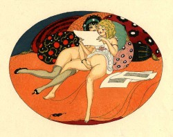 Howsaucy:  Gerda Wegener, Les Délassements D’eros, Ill.31925, Watercolor, Beate