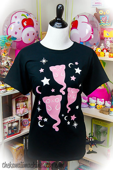 Ghostly Cats Shirt | $25 The shop owner allows you to pick the color of the shirt and of the design 